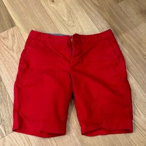 Banana Republic Hampton fit red chino shorts